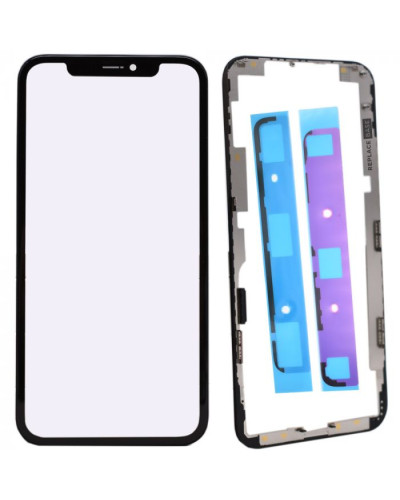 Скло дисплея Apple iPhone XS в рамці з OCA (Чорне) ORIGINAL