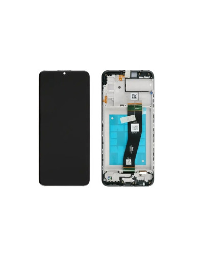 Дисплей Samsung A025G Galaxy A02s 2021 (163 х 72мм.) з сенсором в рамці (Чорний) Service Original