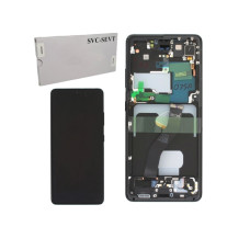 Дисплей Samsung G998 Galaxy S21 Ultra з сенсором в рамці (Чорний) Original Assembled